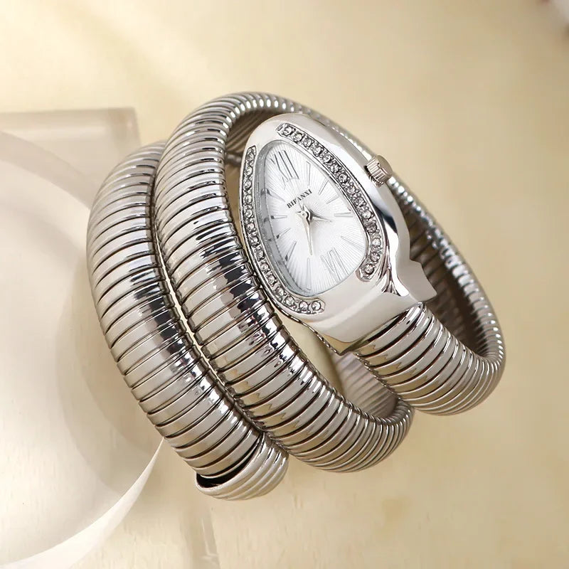 Reloj de cuarzo de lujo de alta calidad para mujer, pulsera de acero inoxidable, relojes de moda dorados para mujer, reloj femenino