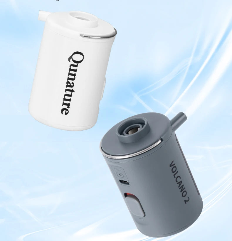 Qunature-inflador de bomba de aire eléctrica, Mini inflador de aire portátil, carga tipo C, balsa de piscina, bombas de cama de aire para acampar