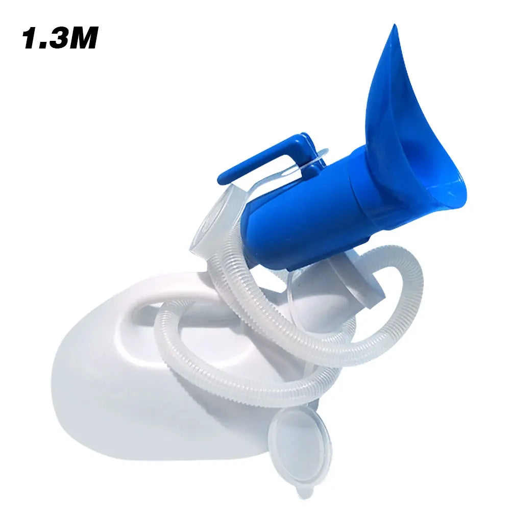 Urinario portátil de 2000ml con manguera para mujeres y hombres, extensión de 1,3/1,6 m, inodoro de tubo largo, urinario para exteriores, olla para acampar y viajar