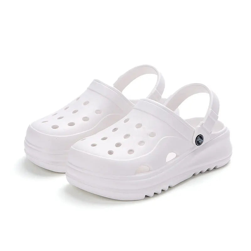 Zuecos de plataforma gruesa para mujer, sandalias de playa antideslizantes con parte inferior gruesa, cuñas de moda para verano 2024, sandalias EVA, zapatillas