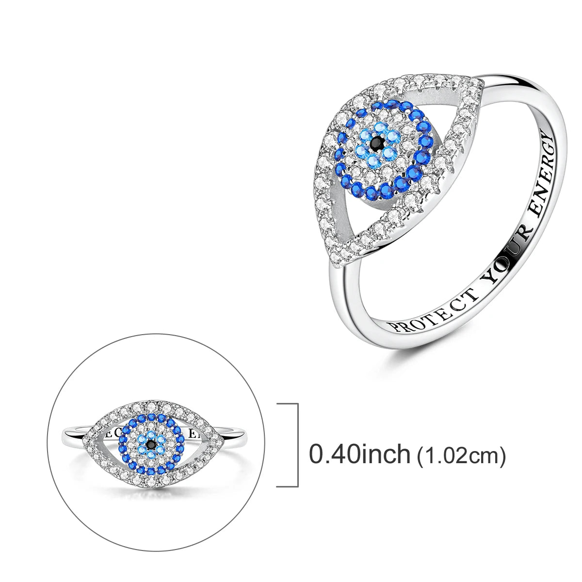 Anillo de Plata de Ley 925 Original para mujer, joyería fina con circonita, luciérnaga, corazón, cruz