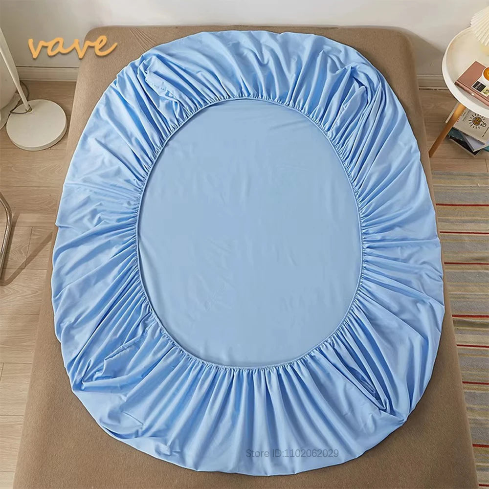 Sábana bajera de algodón de tamaño completo con bandas elásticas para camas individuales/dobles/King/Queen, protectores de funda de colcha