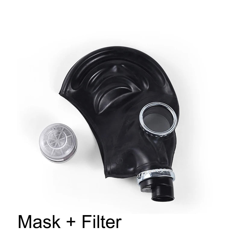 Máscara de Gas fantasma de cara completa negra creativa, respirador de goma, máscara de prevención quÃÂmica, capucha RD40 de 40mm para pintar pesticidas en aerosol