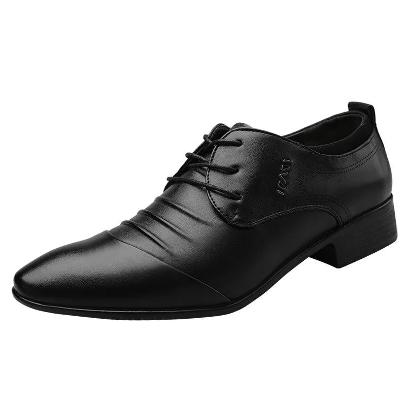 Zapatos de vestir clásicos para hombre, zapatos de cuero blanco con cordones para hombre, zapatos formales informales de negocios con punta de talla grande para boda