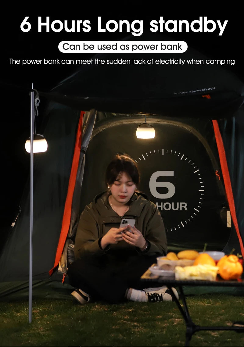 WEST BIKING-luz colgante para tienda de campaña, linternas portátiles para acampar, luz Led recargable por USB, lámpara de campamento para emergencias al aire libre
