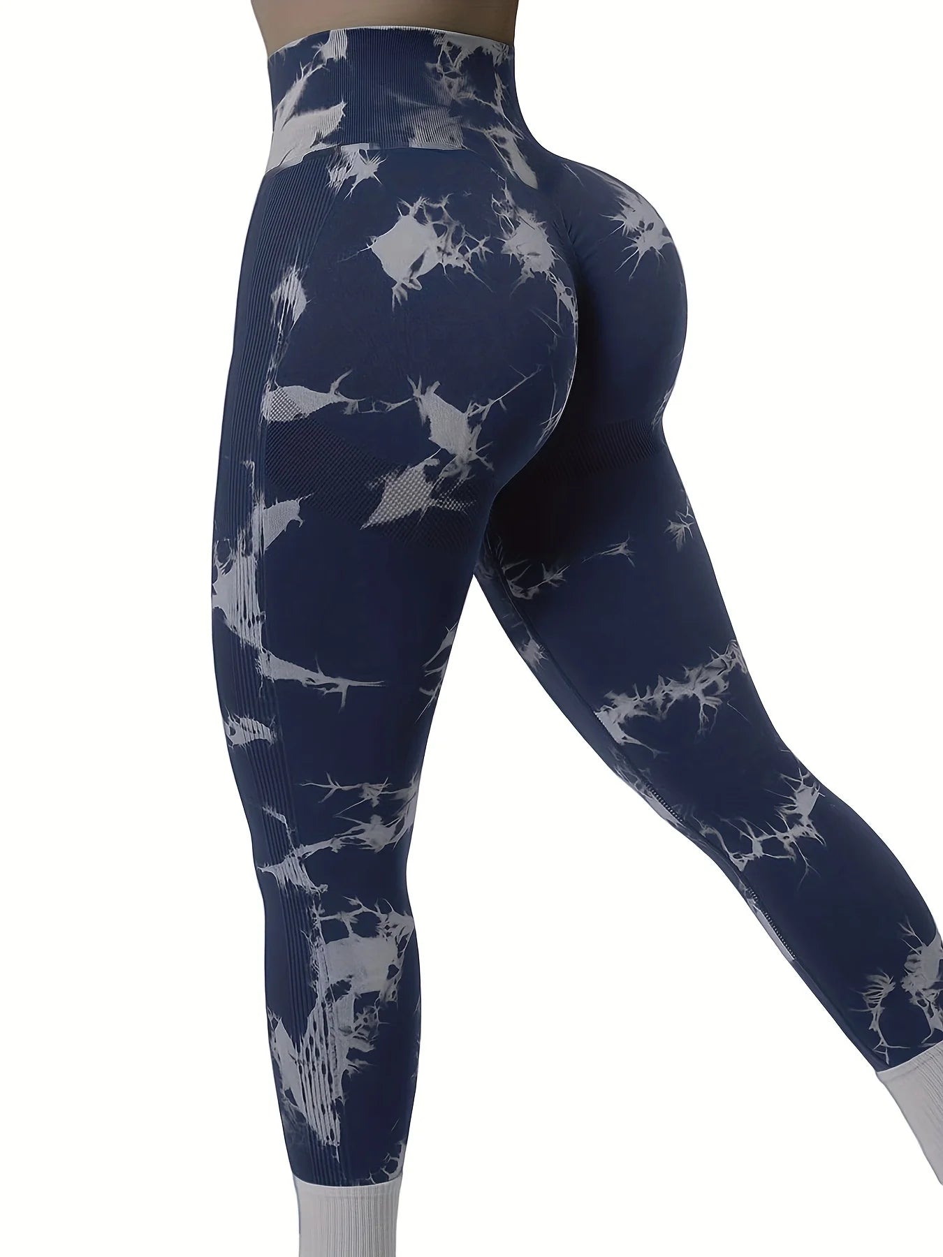 Leggings sin costuras Tie Dye para mujer, pantalones de yoga de cintura alta, medias elásticas para levantamiento de glúteos