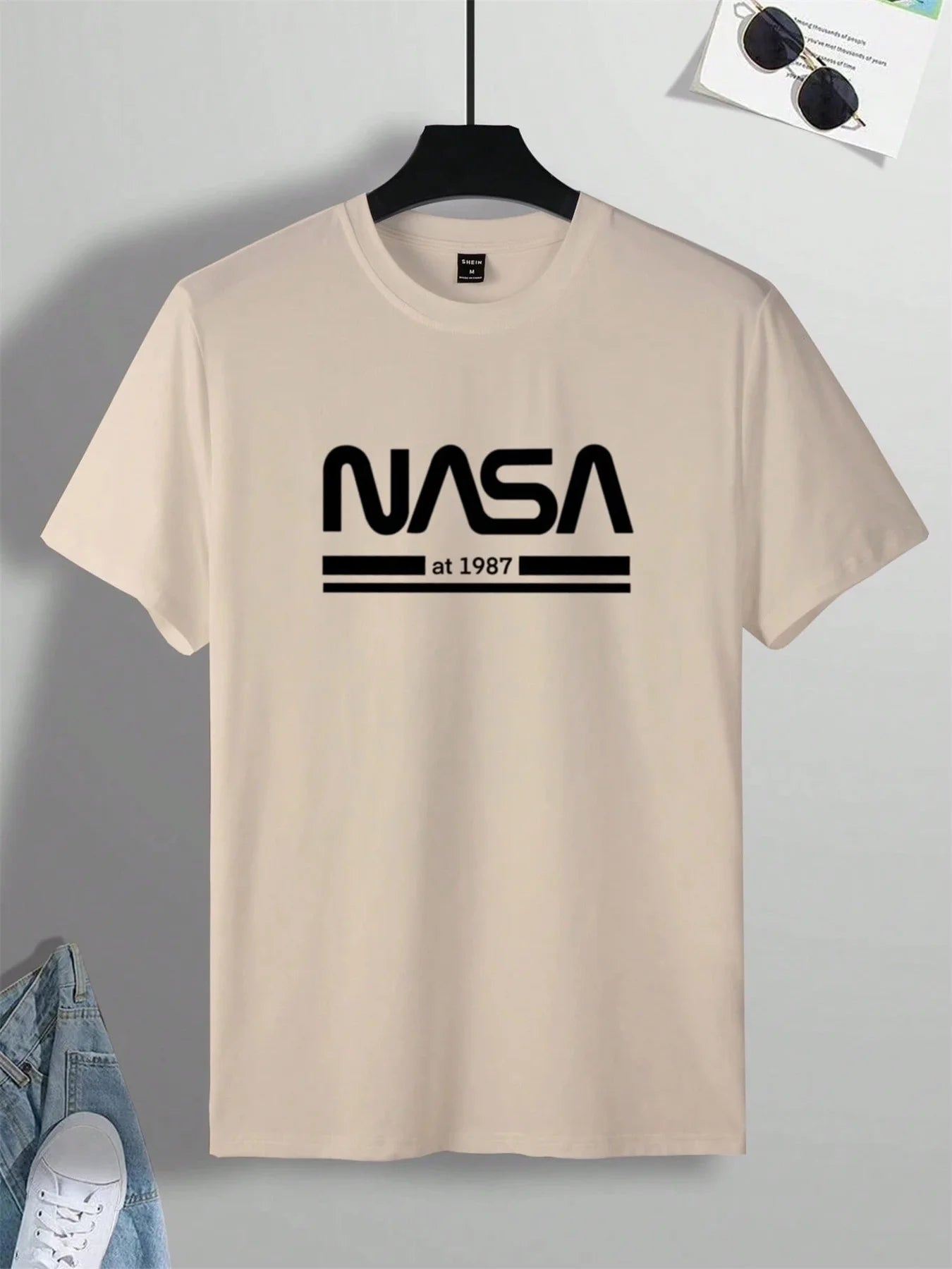 Camiseta de manga corta con cuello redondo para hombre, 100% algodón, informal, a la moda, holgada, de talla grande, con estampado de letras, deportiva