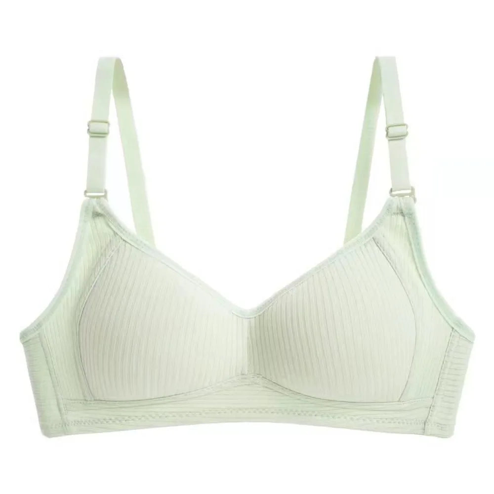 Sujetador inalámbrico ajustado para mujer, Bralettes con pechos recogidos a prueba de golpes, lencería antiflacidez, sujetador con escote en V profundo para verano