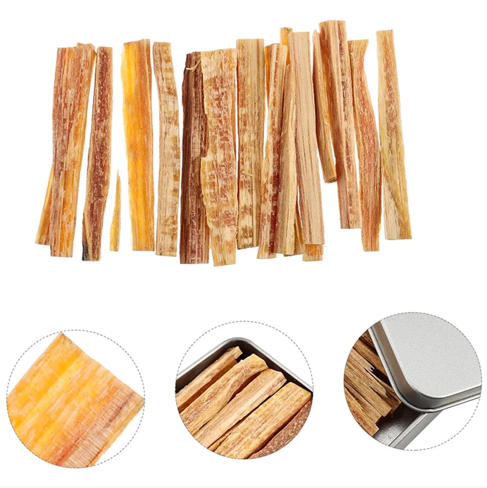 Palo de iniciación de fuego de madera de grasa, herramientas para hacer fuego al aire libre, palos de madera Natural para acampada, senderismo, supervivencia de emergencia, 1 caja
