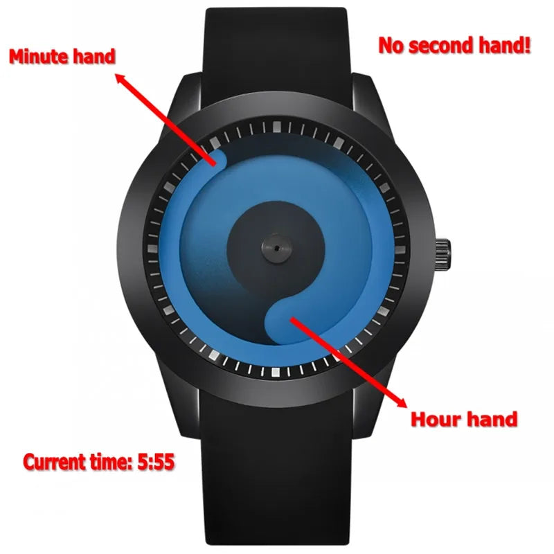 Relojes baratos de diseño único para hombre, Erkek Barato Saat, banda de goma de moda, reloj Vintage de cuarzo Simple, relojes masculinos negros 2024