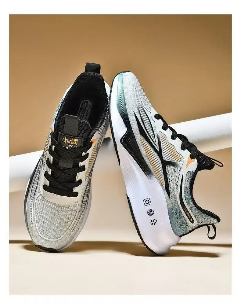 Zapatos para correr y caminar para hombre: zapatillas de tenis con cordones, ligeras, cómodas y transpirables