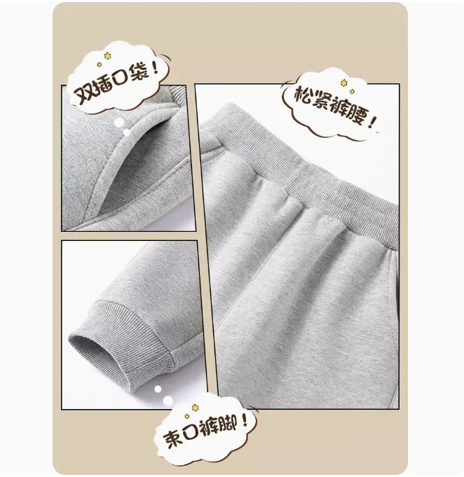 Pantalones de algodón para primavera y otoño para niños, pantalones deportivos de ocio para bebés, pantalones con estampado de planeta espacial para niños, pantalones de chándal para estudiantes de 3 a 14 años