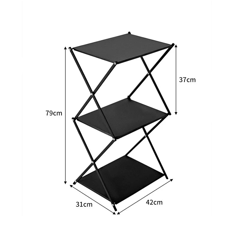 TARKA Camping nuevo estante de almacenamiento estante de almacenamiento portátil plegable de tres capas para Picnics estante de almacenamiento para barbacoa estante multifuncional