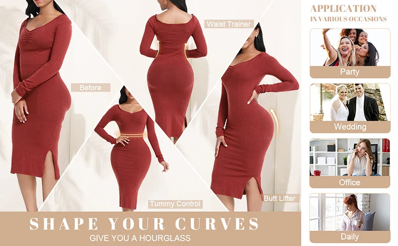 Pantalones cortos moldeadores de cintura alta para mujer, ropa moldeadora para Control de barriga, muslo, entrenador de cintura adelgazante, levantador de glúteos, bragas moldeadoras
