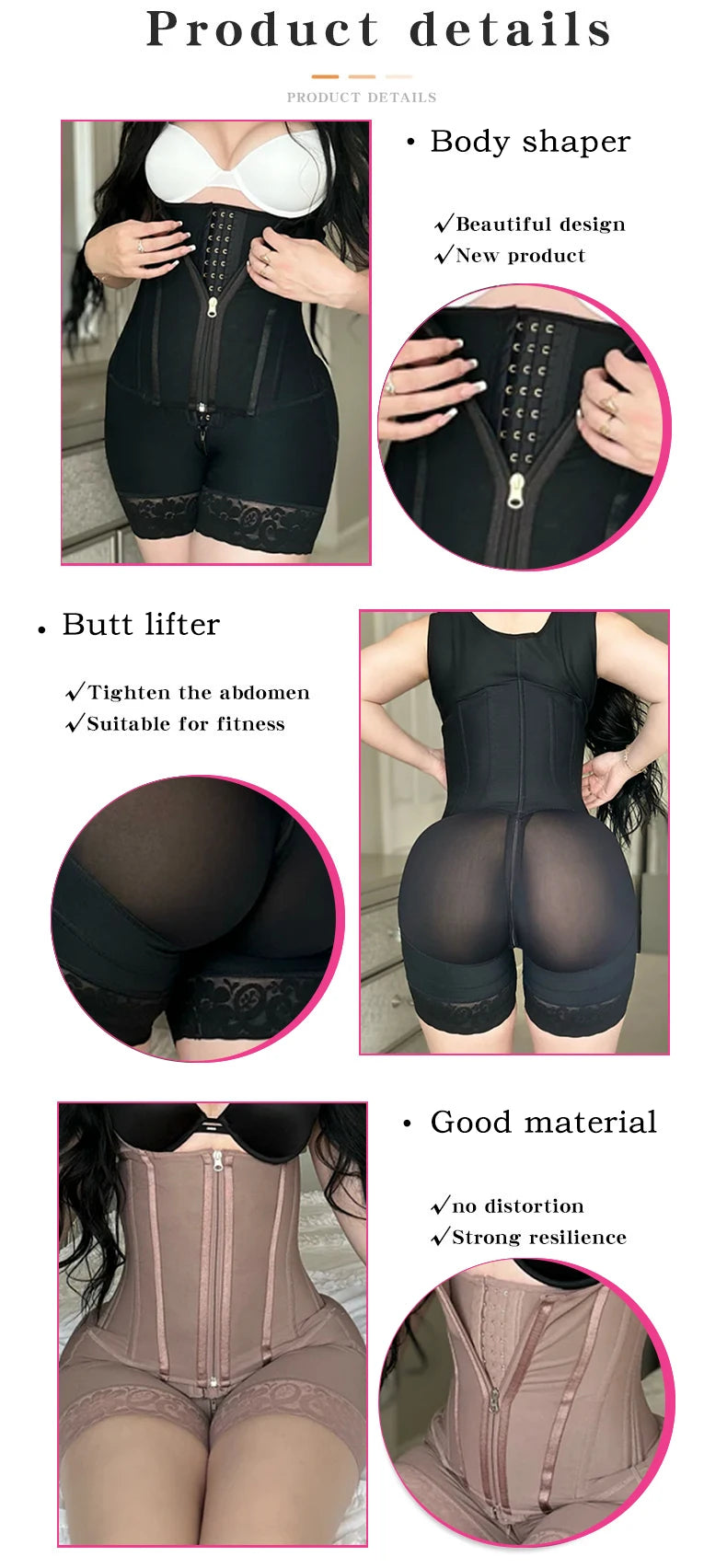 Faja moldeadora de alta compresión para mujer, faja plana para vientre posparto, entrenador de cintura, ropa moldeadora de Control del Abdomen de Colombia