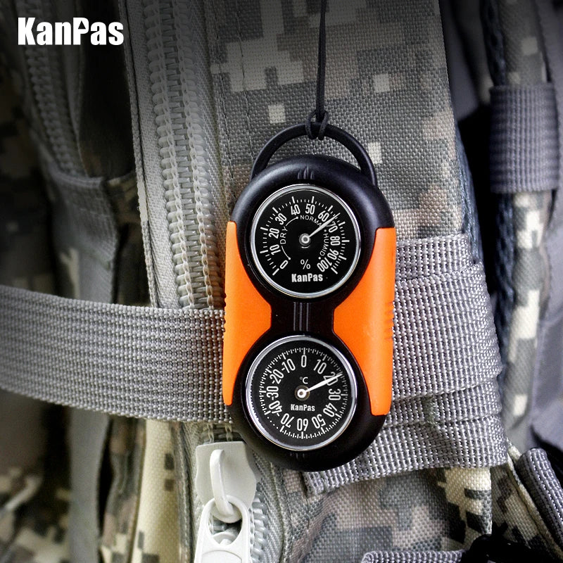 KANPAS Kit de brújula con termómetro/Kit de termohigrómetro de calidad/para exteriores, Camping, senderismo, senderismo, caza, ahorro en vivo, supervivencia