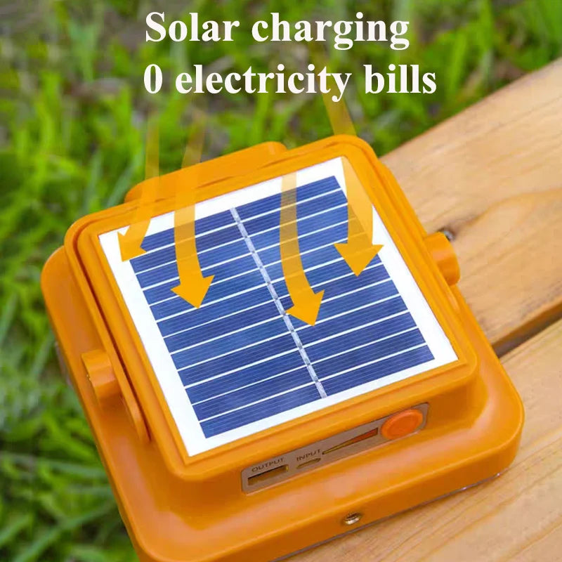 Linterna solar portátil con luces solares recargables por USB para exteriores, luz solar de emergencia para Parkside, viajes, caminatas, luces LED para acampar