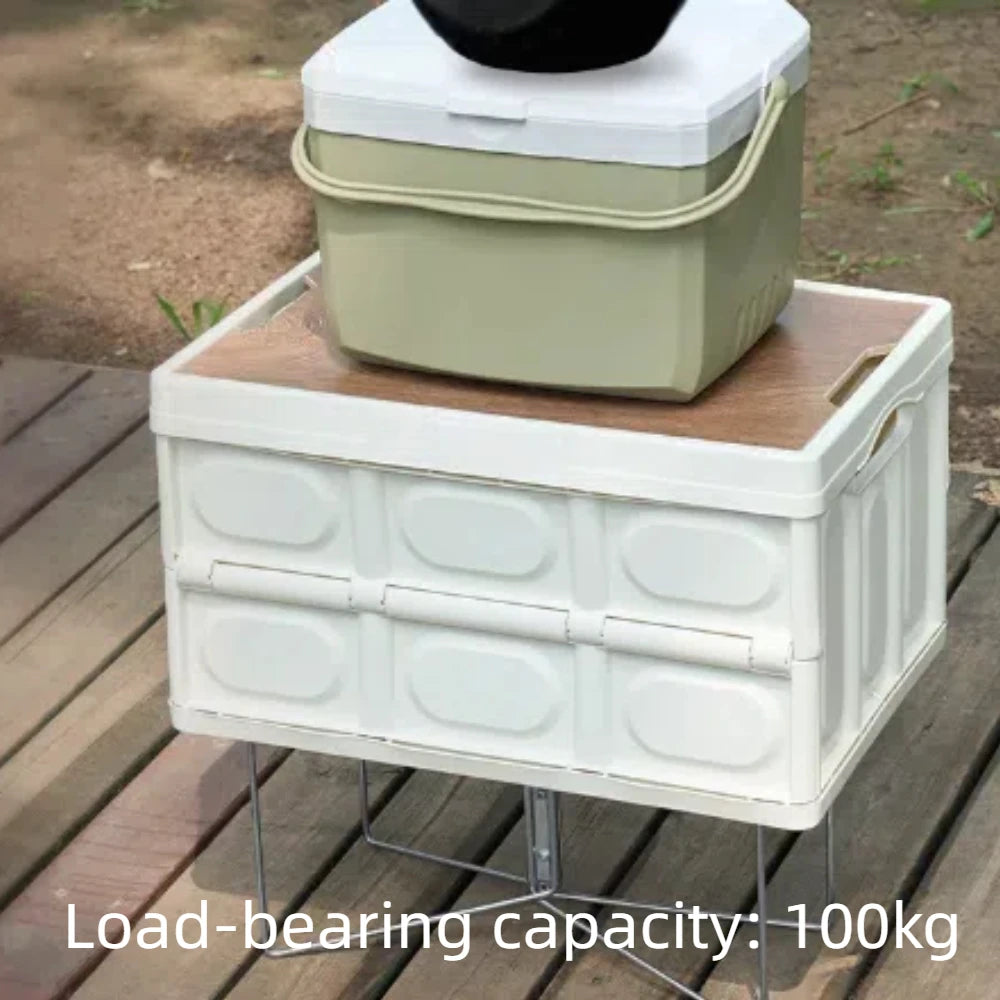 Estante plegable para equipo de acampada al aire libre, estante para caja de hielo, estante para contenedor de caja refrigerada plegable para acampar, 1 ud./2 uds.
