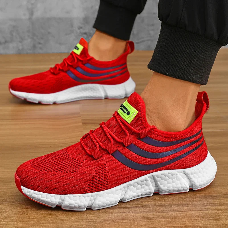 Zapatos Deportivos informales para hombre, zapatillas ligeras transpirables, antideslizantes, planas, para correr al aire libre, caminar, Tenis, calzado atlético para correr