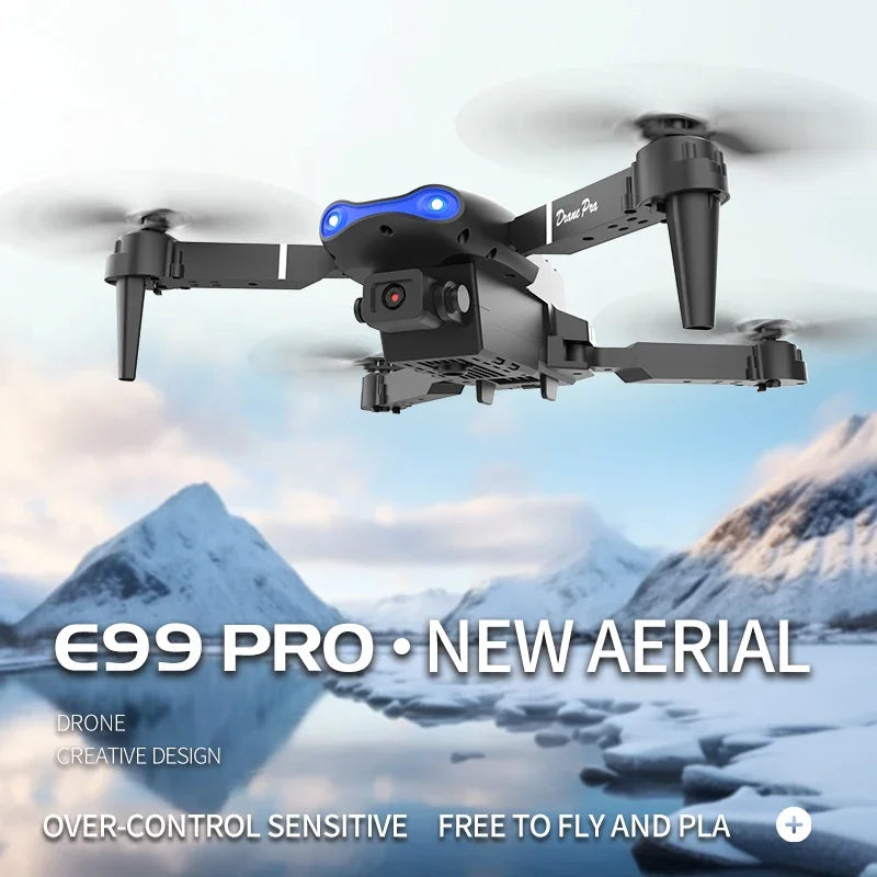 Nuevo Dron E99Pro RC 4K profesional con cámara HD gran angular de 1080P helicóptero plegable WIFI FPV altura mantener juguete de regalo