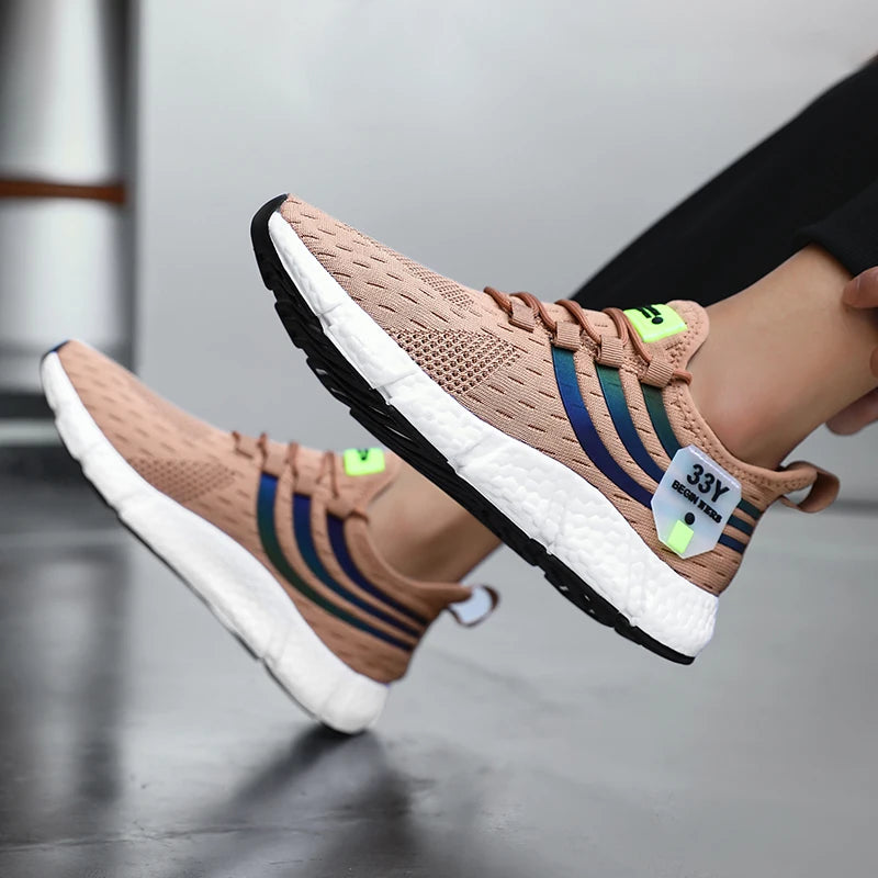 Zapatillas de deporte informales para hombre, zapatos deportivos transpirables de verano, zapatos ligeros de malla para correr al aire libre, zapatos atléticos para correr Tenis para caminar