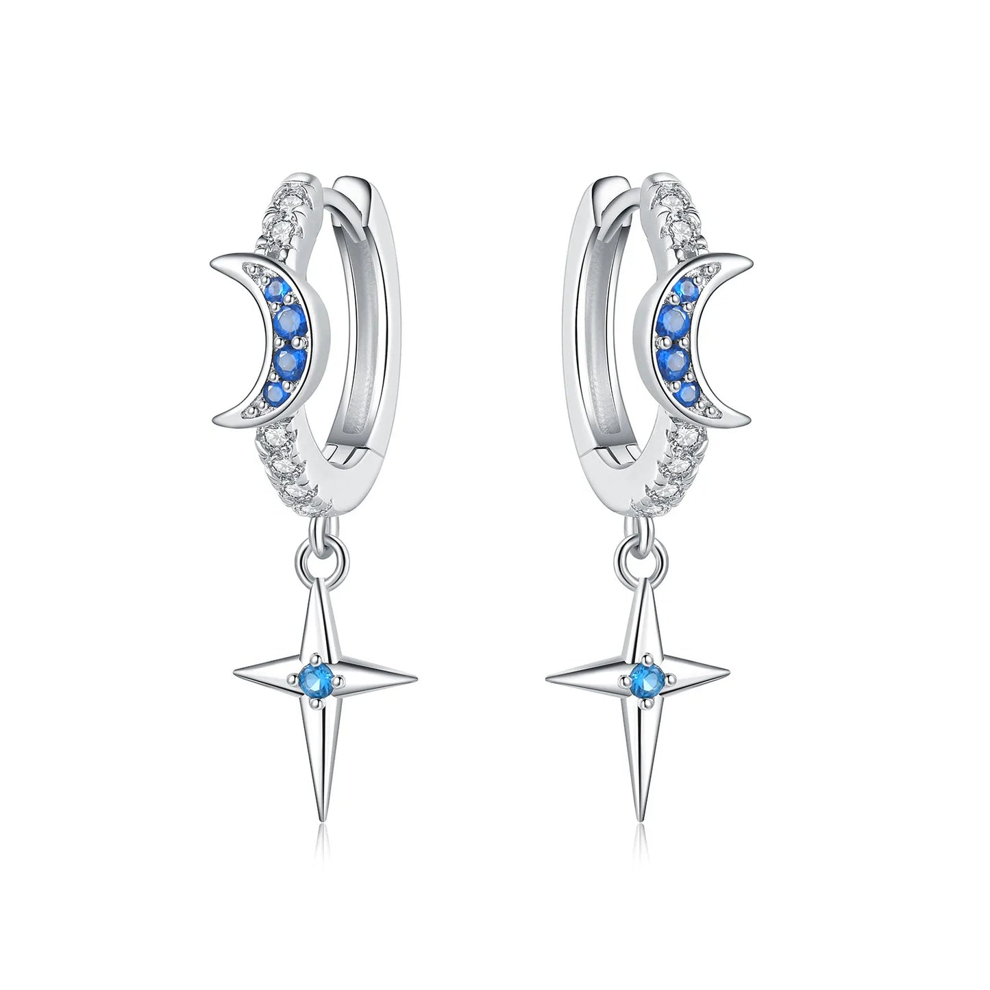 Orstarry-pendientes circulares de Plata de Ley 925 con forma de gota para mujer, aretes colgantes, joyería versátil para fiesta, regalos