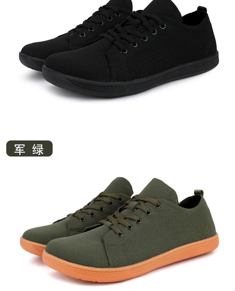 Zapatos descalzos con punta ancha para hombre y mujer, zapatillas minimalistas para caminar | Suela caÃda cero | Malla transpirable