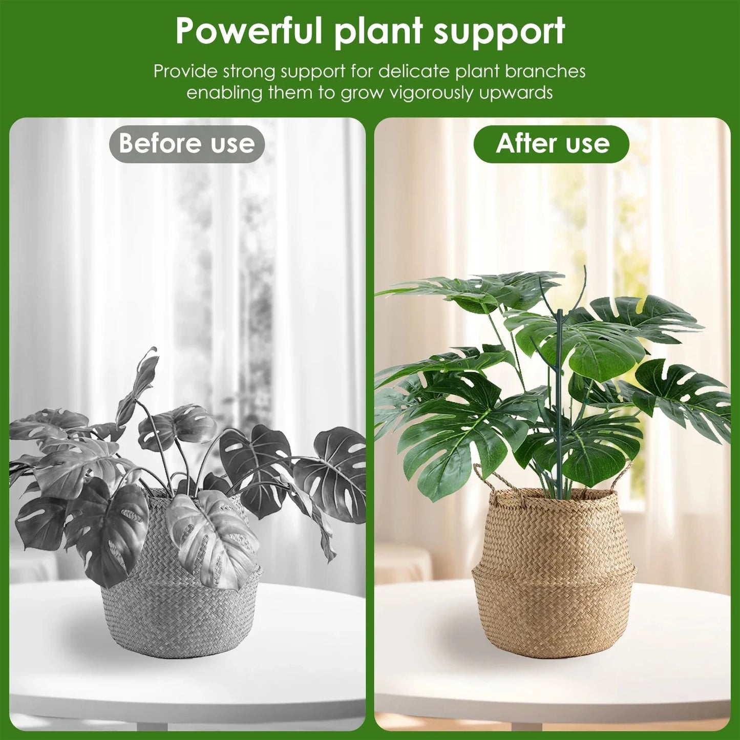 30/3 Uds. Soporte para plantas, estaca de vid trepadora, varilla de fijación para bonsái, soporte para estacas para plantas de jardín, soporte para flores para plantas en macetas