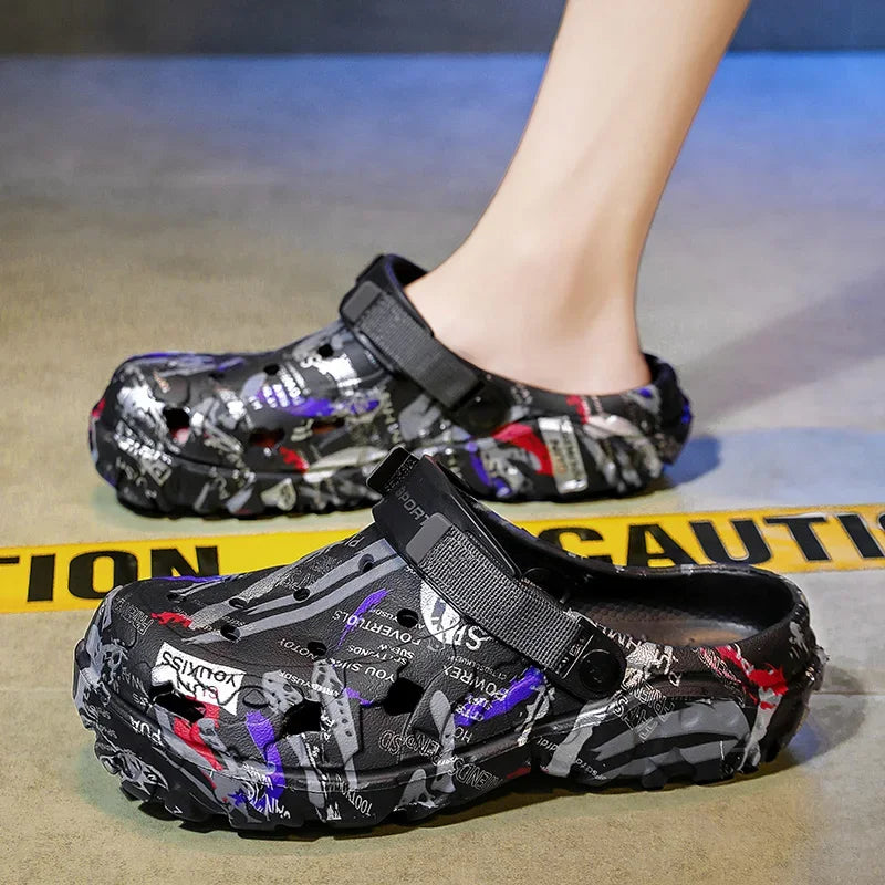 Sandalias de verano de talla grande 47 para hombre, zuecos para jardÃn al aire libre, zapatos con agujeros, zapatos informales para hombre, zapatos de agua, zapatillas suaves cómodas para el hogar