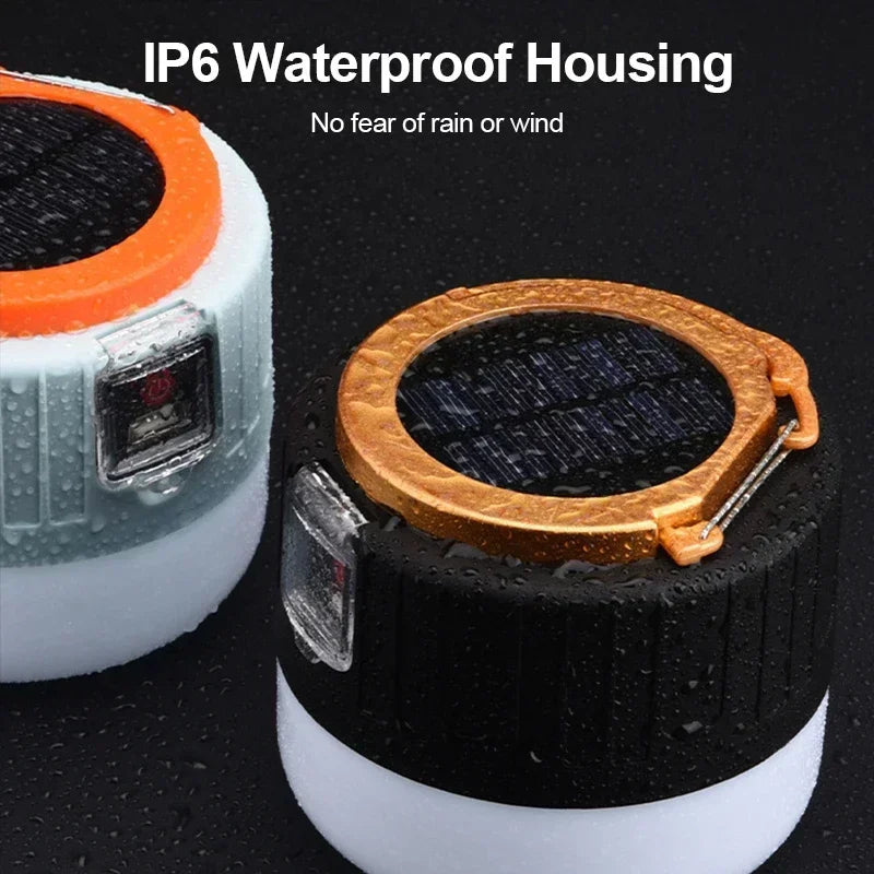 Luz portátil para acampar, Banco de energía, linternas LED para acampar con Control remoto, linterna recargable impermeable para tienda de campaña al aire libre