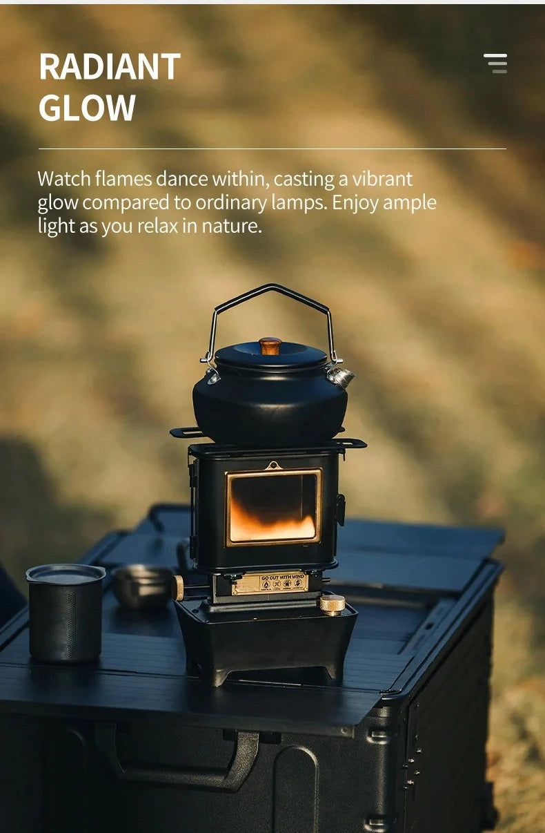 Lámpara de aceite de firedancia, estufa, linterna portátil para acampar al aire libre con luces Retro de emociones, perfecta para picnic y mochilero, aventuras