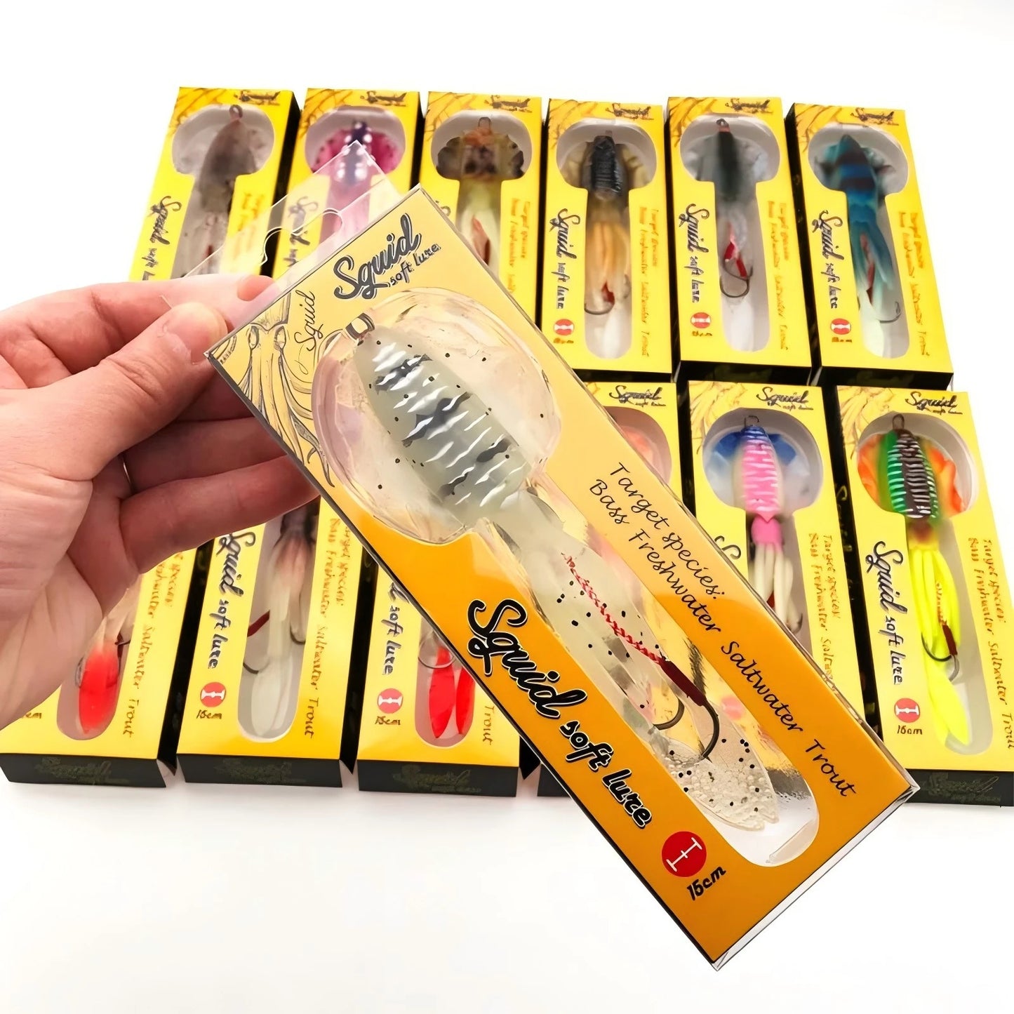 ZUKIBO-cebo de calamar suave para pesca, señuelo de pesca con curricán, plantillas con cabeza de pulpo, plantilla de calamar UV luminosa de 60g para pesca en barcos de aguas profundas, cebo Wobblers