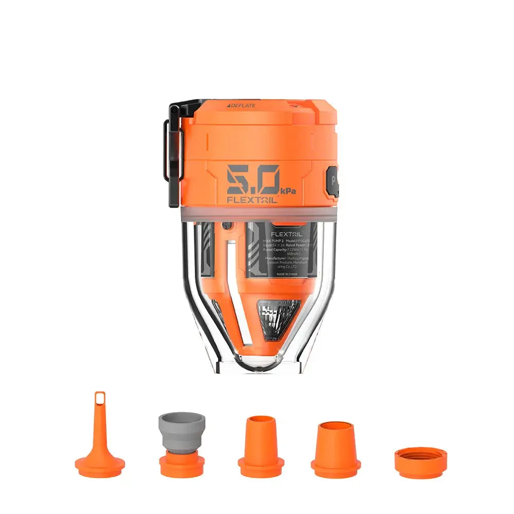 FLEXTAIL MAX PUMP 3 - Bomba de aire recargable 2 en 1 de alta velocidad Bomba de camping portátil para cama de aire, colchonetas para dormir, bolsa de vacío