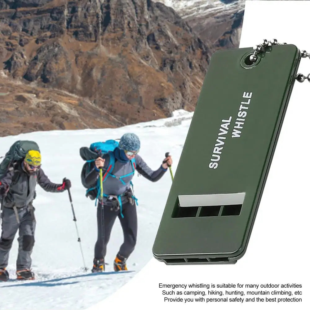 Silbato de seguridad con cordón para acampar, silbato de 3 agujeros de alto decibelio para entrenamiento de mascotas, senderismo y entrenamiento de perros al aire libre