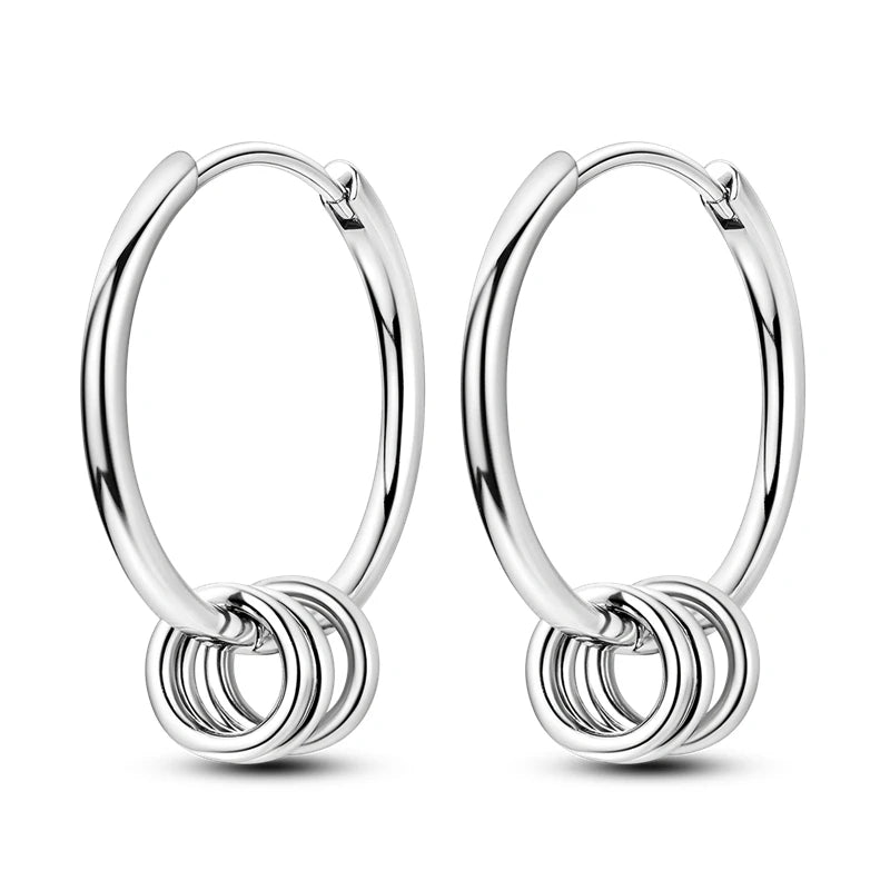 Orstarry-pendientes circulares de Plata de Ley 925 con forma de gota para mujer, aretes colgantes, joyería versátil para fiesta, regalos