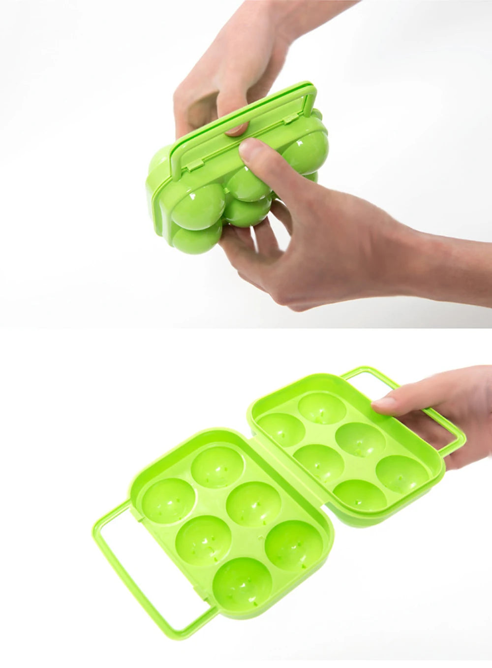 Caja de almacenamiento de huevos con rejilla 2/4/6/12, contenedor portátil para huevos para acampar al aire libre, caja para huevos de Picnic, estuche organizador de cocina
