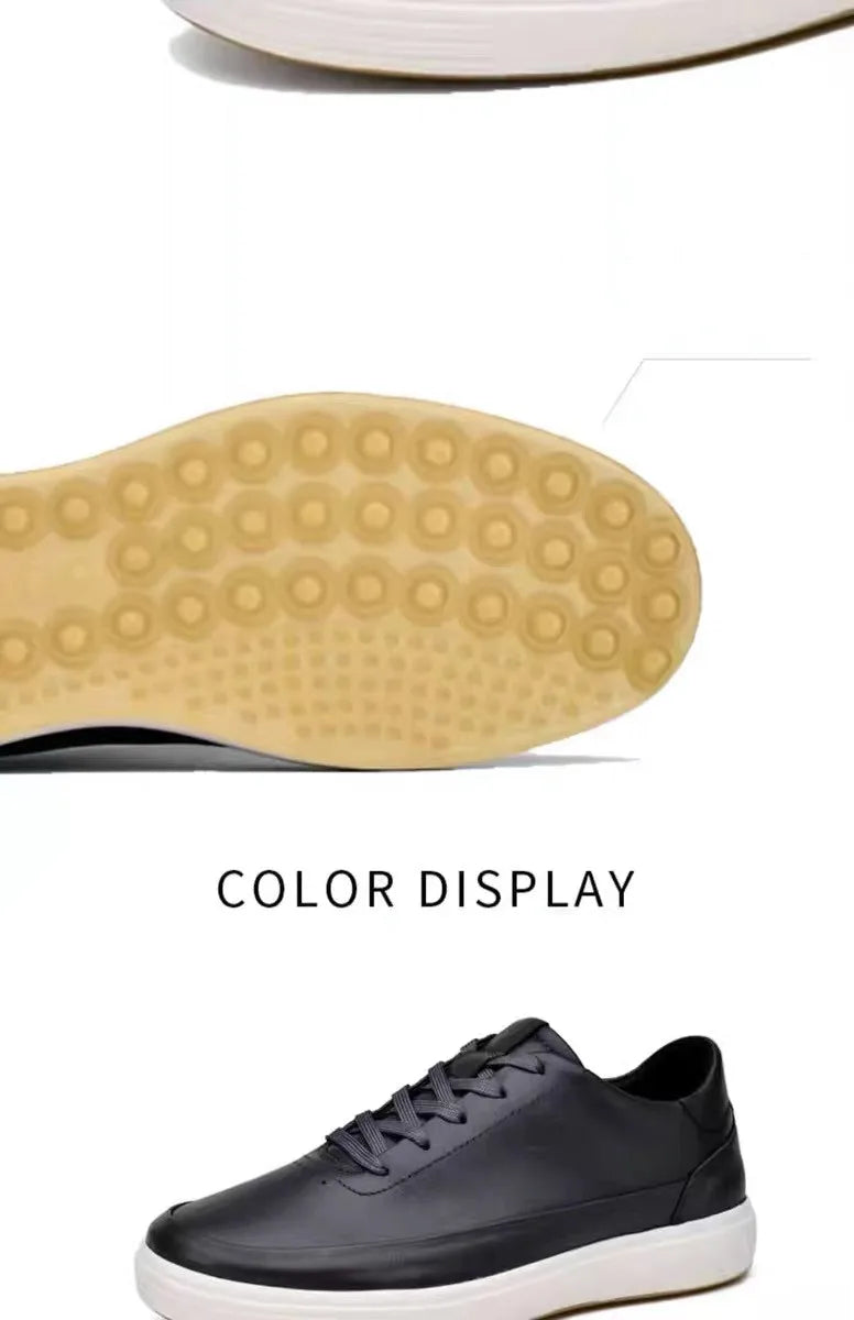 Zapatos de cuero genuino de alta calidad para hombre, zapatillas cómodas de verano, zapatos de moda para hombre, zapatos de monopatÃn versátiles de cuero suave
