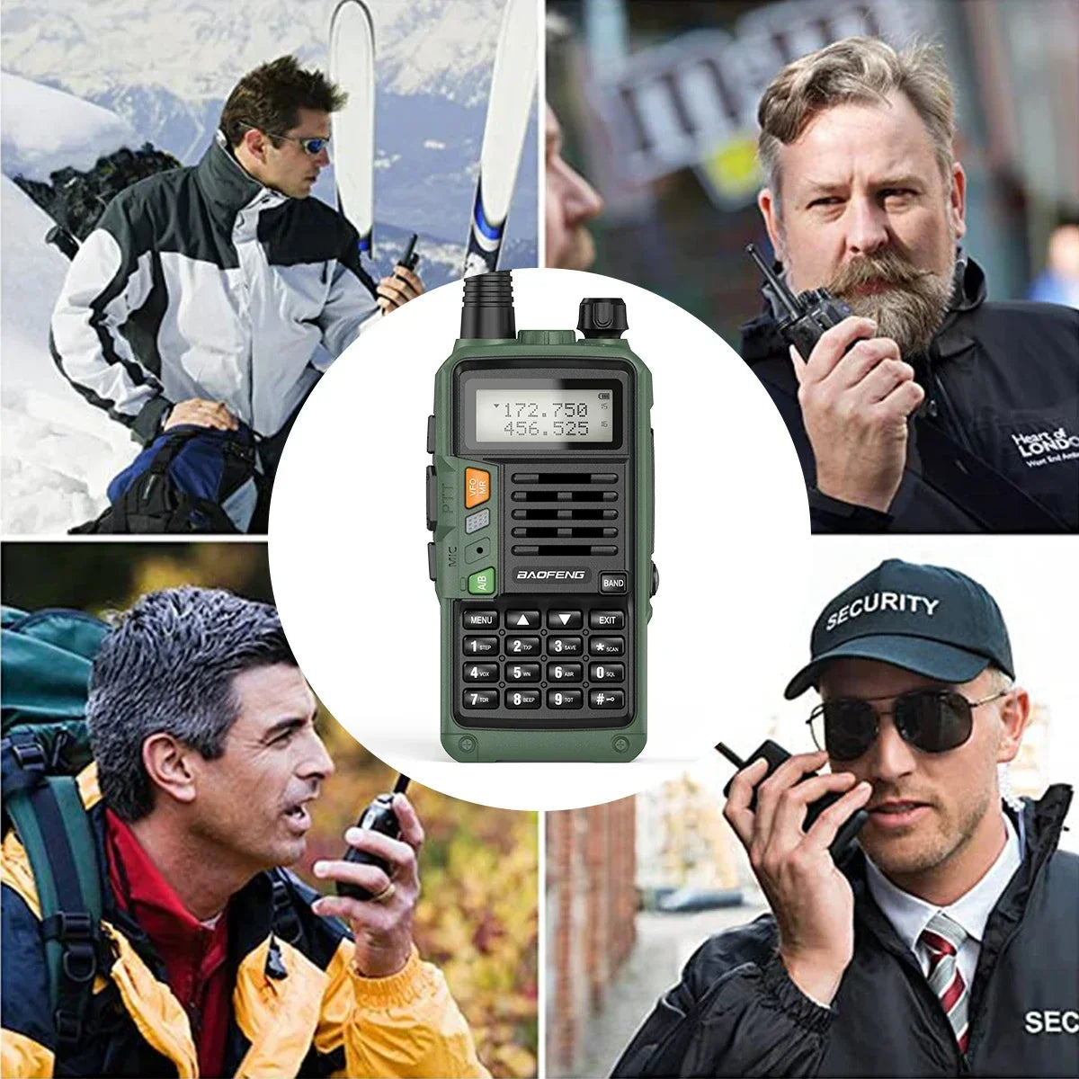 BAOFENG UV-S9 PLUS 10W Walkie Talkie banda Dual de largo alcance VHF UHF Radio de mano para UV-5R UV-K5 Ham Radio bidireccional para acampar