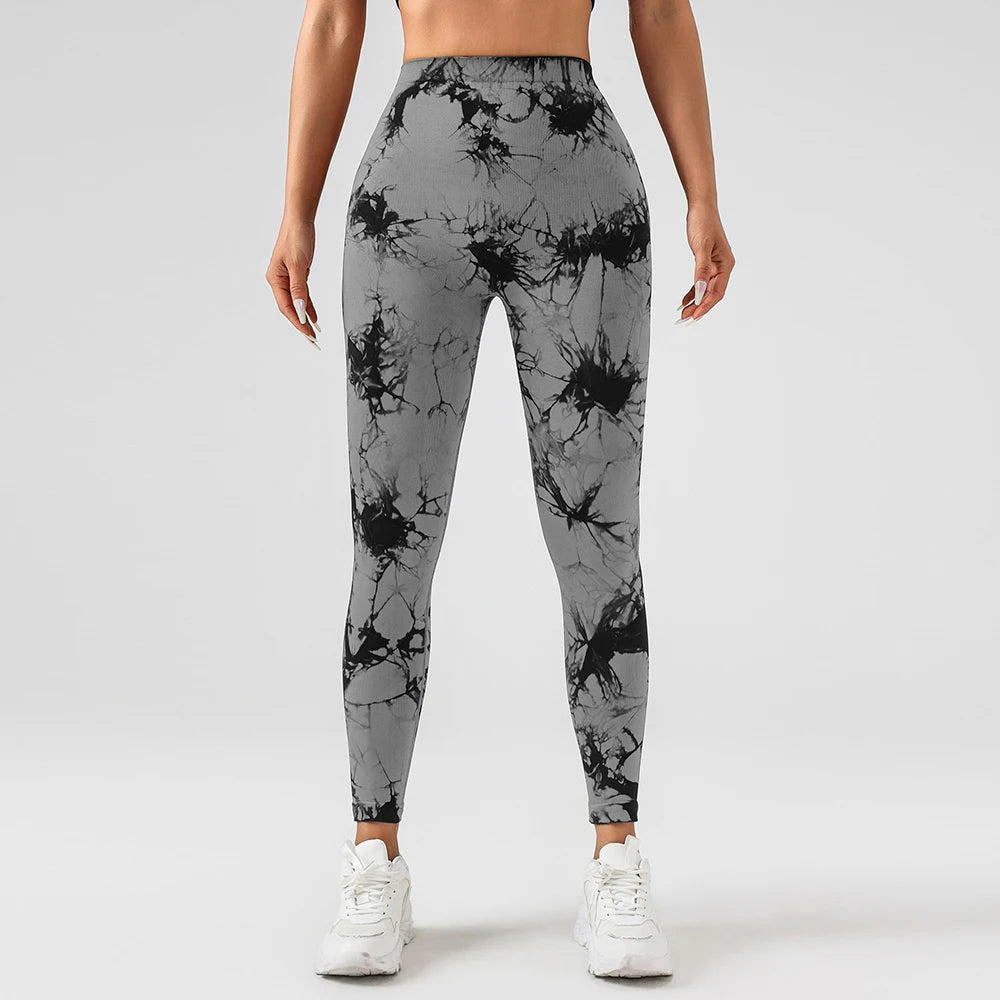 FITTOO V-Buttocks Leggings para mujer Tie Dye Scrunch Butt pantalones de Yoga Fitness atlético Sexy traje de gimnasio ropa femenina medias deportivas