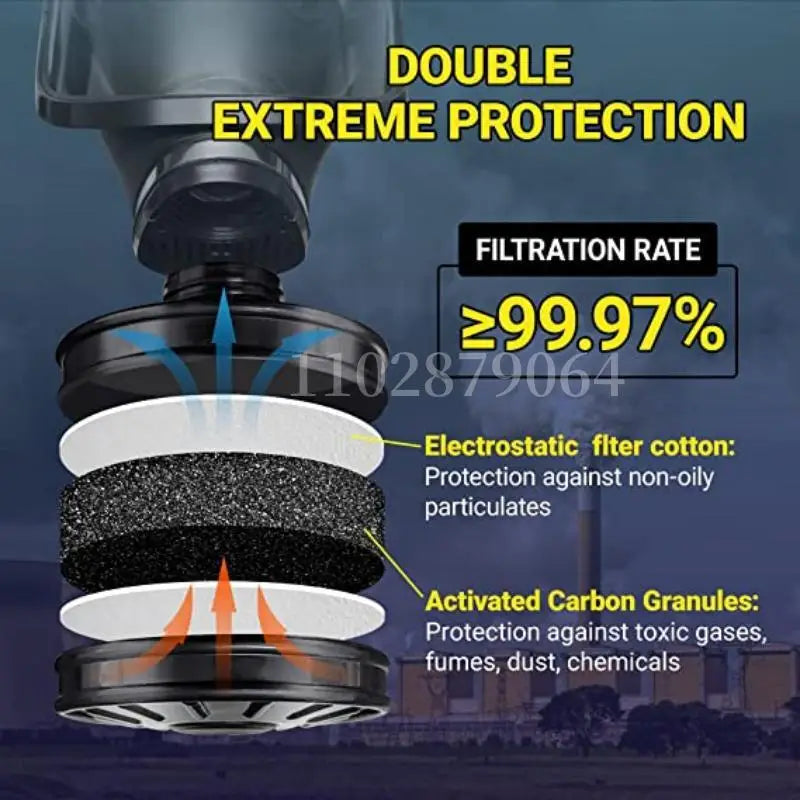 Nuevo Respirador MF14/87, máscara de Gas de cara completa con filtro de carbón activado para protección contra la contaminación nuclear y los vapores, productos quÃÂmicos