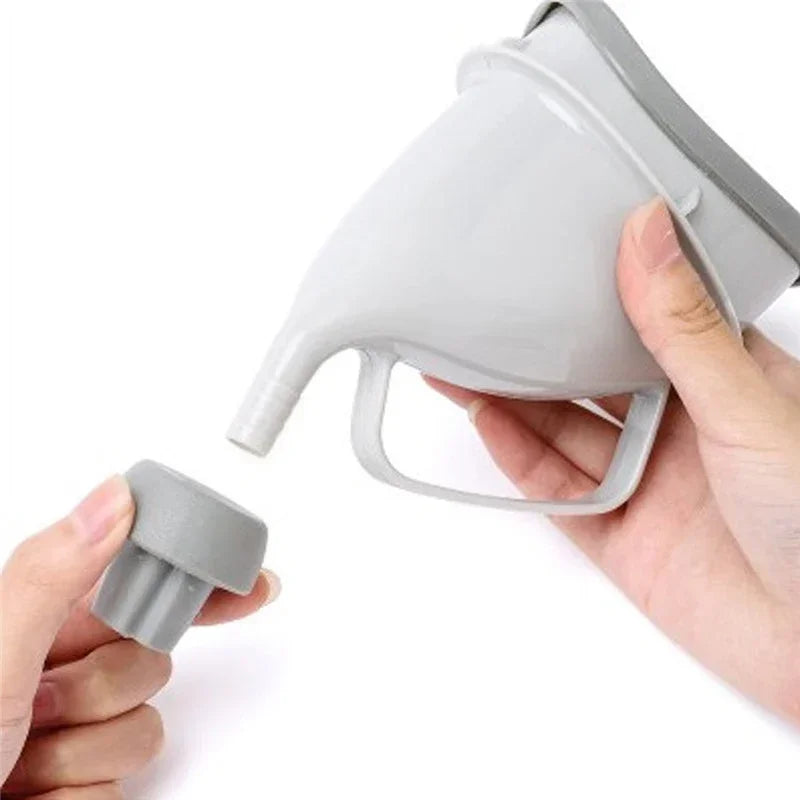 1 unidad de orina portátil, ayuda para el baño, viaje en coche, urinarios para adultos al aire libre para hombre, mujer, niños, orinal, embudo, orinar, inodoro de Camping