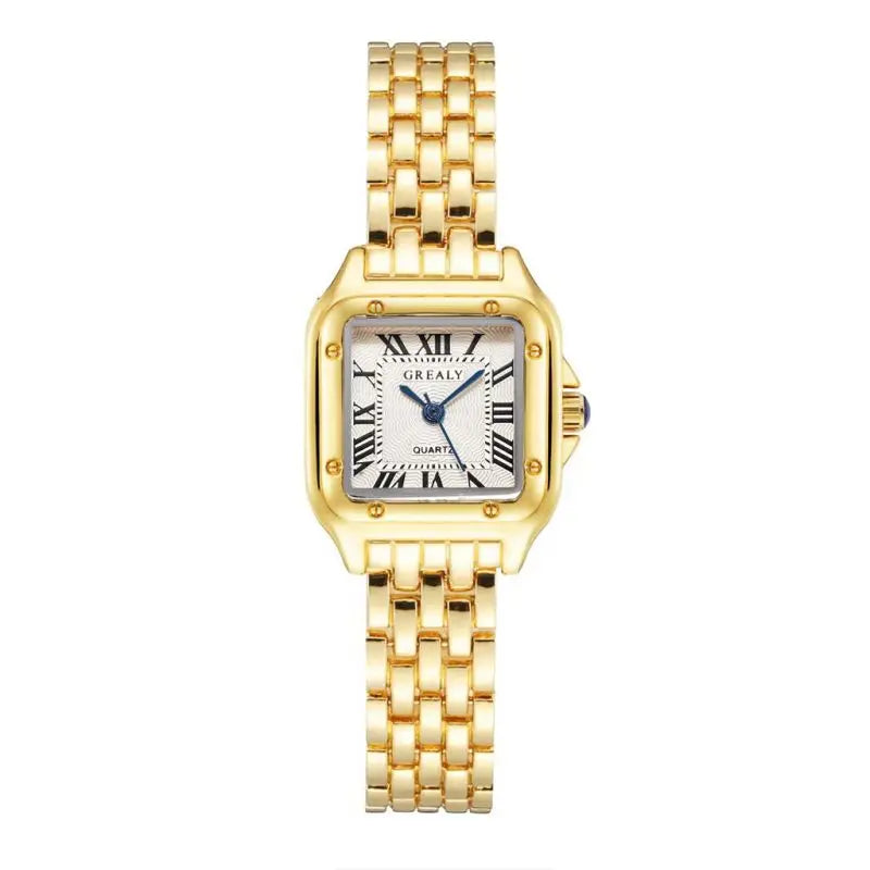 Relojes de lujo para mujer, relojes de pulsera cuadrados de cuarzo de marca clásica para mujer, correa de aleación, reloj de pulsera de negocios para mujer