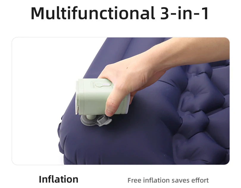 Bomba de aire compresor inalámbrico para acampar al aire libre, bolsa de almacenamiento al vacío inflable, mochila inflable