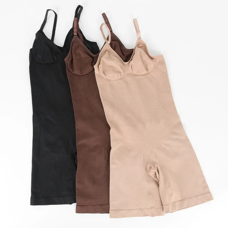 Nuevo Body moldeador para mujer, camiseta sin mangas con Control de barriga, moldeador de cuerpo completo, pantalones cortos antirozaduras, entrenador de cintura adelgazante, levantador de glúteos