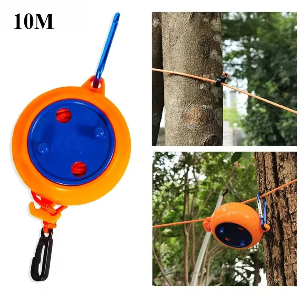 1 Uds. Tendedero de 10M cuerda de secado de ropa para exteriores cuerda retráctil antideslizante a prueba de viento para accesorios de Camping de Hotel