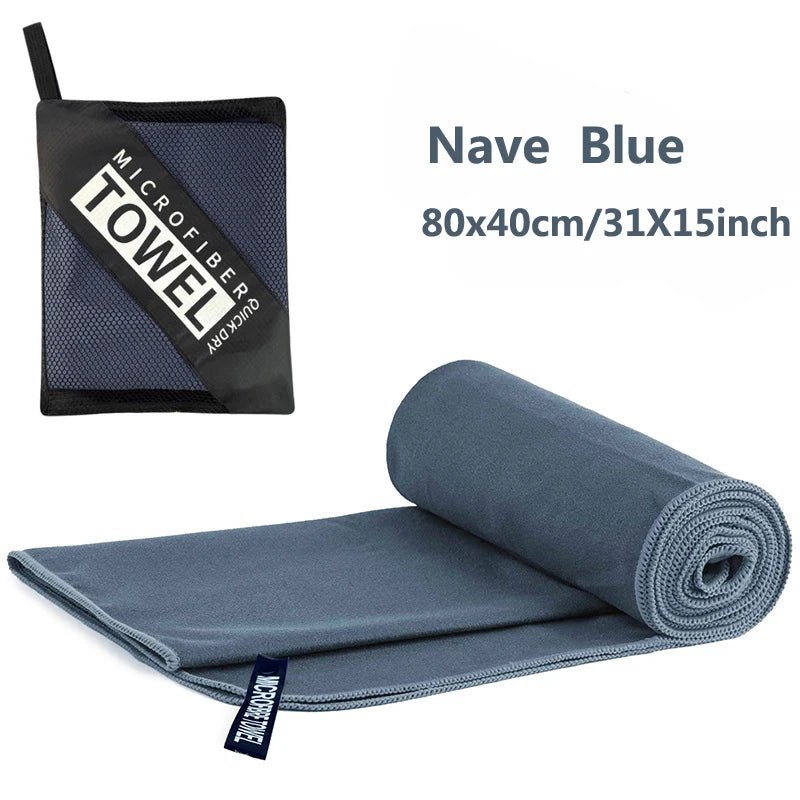 Toalla de microfibra de secado rápido para acampar, toalla súper absorbente para gimnasio/nadar, 40x80cm, toallas ligeras para deportes/playa/viajes