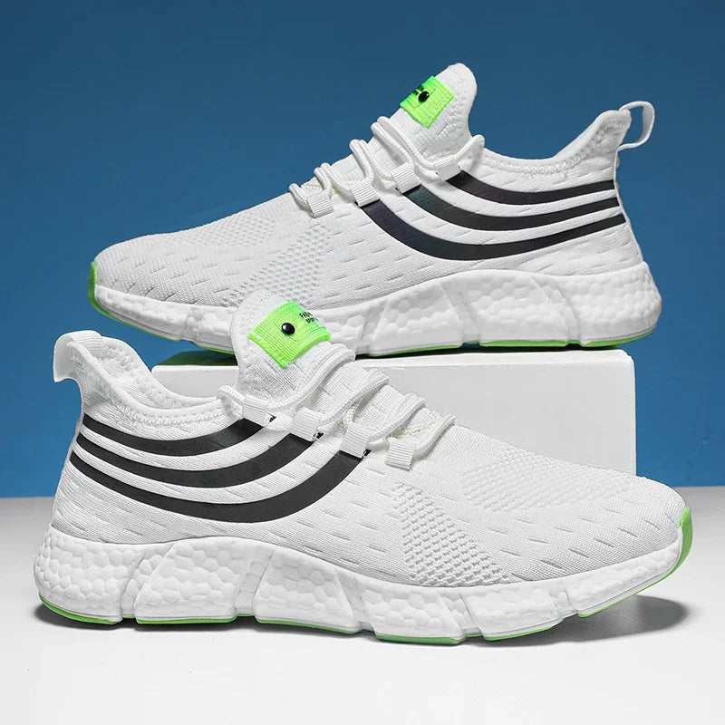 Zapatos Deportivos informales para hombre, zapatillas ligeras transpirables, antideslizantes, planas, para correr al aire libre, caminar, Tenis, calzado atlético para correr