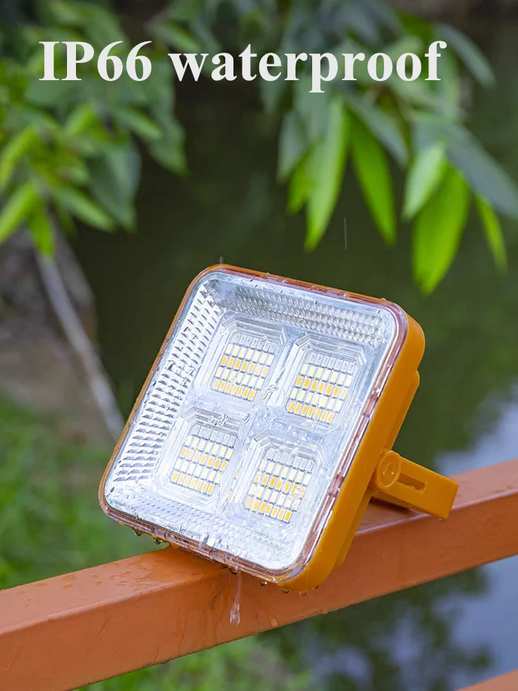 Linterna solar portátil con luces solares recargables por USB para exteriores, luz solar de emergencia para Parkside, viajes, caminatas, luces LED para acampar