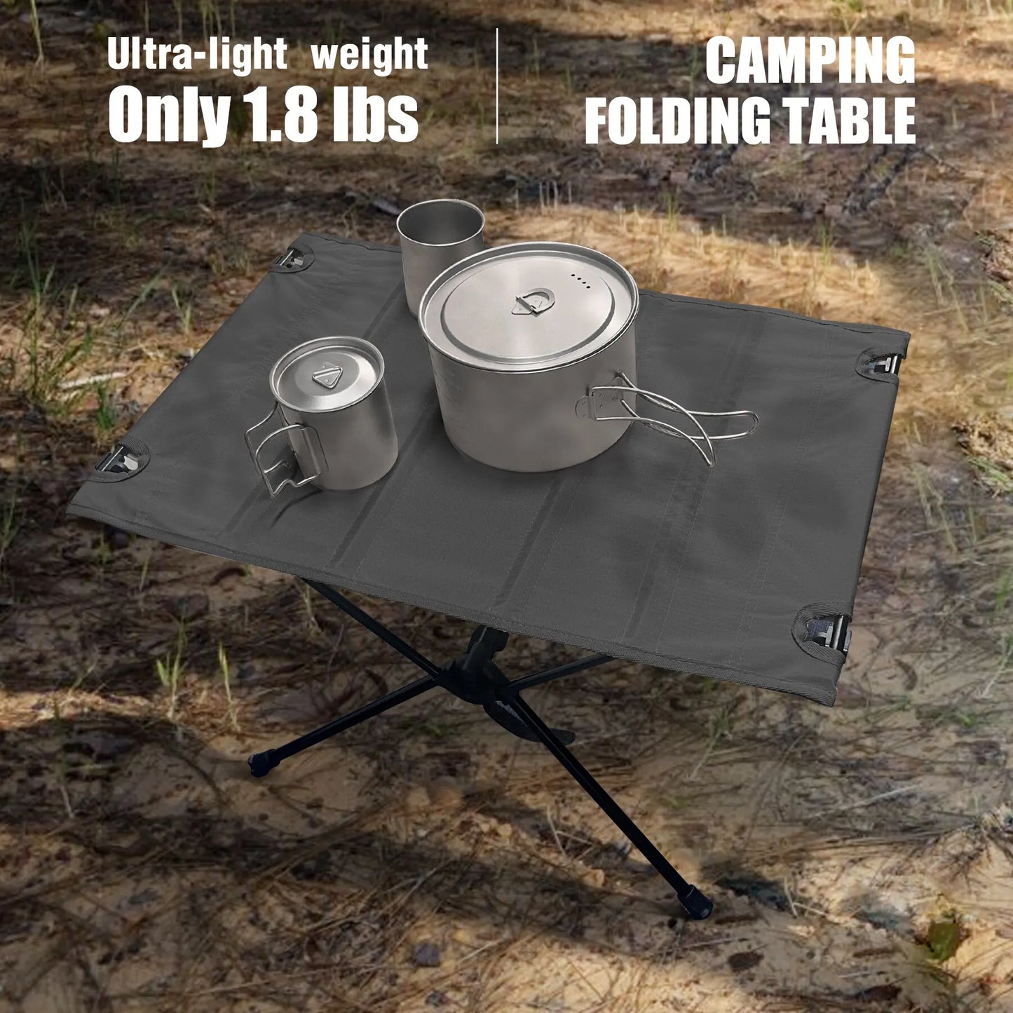 WESTTUNE-mesa plegable para acampar, mesa enrollable portátil de aleación de aluminio, ligera, 1680D, Oxford, para Picnic al aire libre