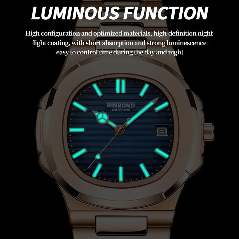 Nuevo Reloj informal de negocios de oro rosa, Reloj de lujo para Hombre, relojes automáticos, relojes de pulsera de cuarzo de alta moda para Hombre, regalos, Reloj para Hombre